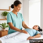 Home 22 한방병원 다이어트 성공 사례 - A serene and bright wellness clinic room featuring a middle-aged Brazilian woman dressed in comforta...