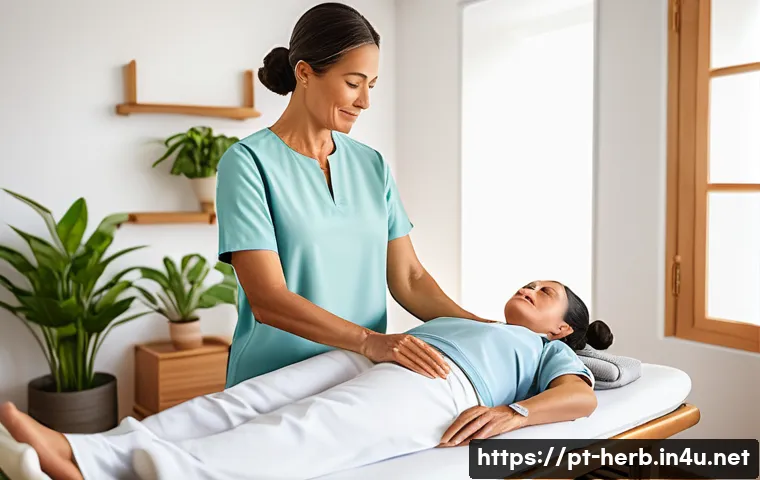한방병원 다이어트 성공 사례 - A serene and bright wellness clinic room featuring a middle-aged Brazilian woman dressed in comforta...