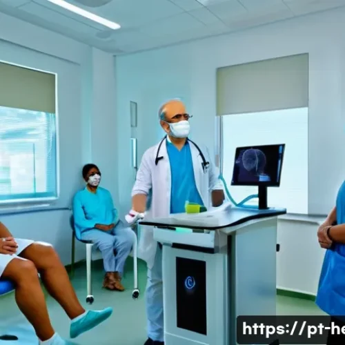 Home 33 한방병원 감기 치료 비용 - A modern Brazilian medical clinic interior showing a diverse team of healthcare professionals includ...